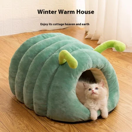 Caterpillar pet nest winter warm cat nest