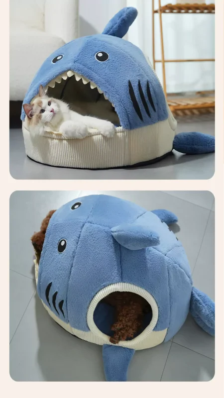 Cute shark cat bed and dog bed for all seasons