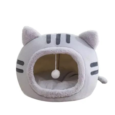 New cat shape semi-enclosed cat bed